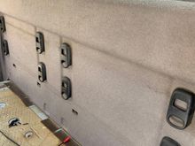 Today I started working on the car audio.  The truck has a stock radio, and had blown front speakers.  There’s no rear speakers or they are totally blown.  I picked up an old Kenwood Amp during a pick a part run and a set of RCA, power, and ground wires.  My intent to mount the amp and a Tripp Lite Power investor on the rear panel. 