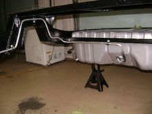 Gas tank and fuel lines. 