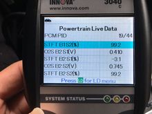 O2 sensor readings the next day.