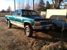 My 95 Dakota after the 2" body lift.