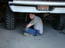 finally got it sittin leel, and i was tightening everything up... 

pics dont do this truck justice, its bigger then it looks