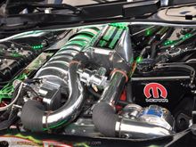 A privately owned, supercharged Dodge Charger SRT8 from the Mopar Midway