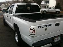 Rear View. Ram head tail light covers... Ram head Vis-Light cover... Decepticon emblem showing DropKicks nature. ;)