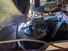 Looking up at the blower motor under a 99 dodge ram van 1500