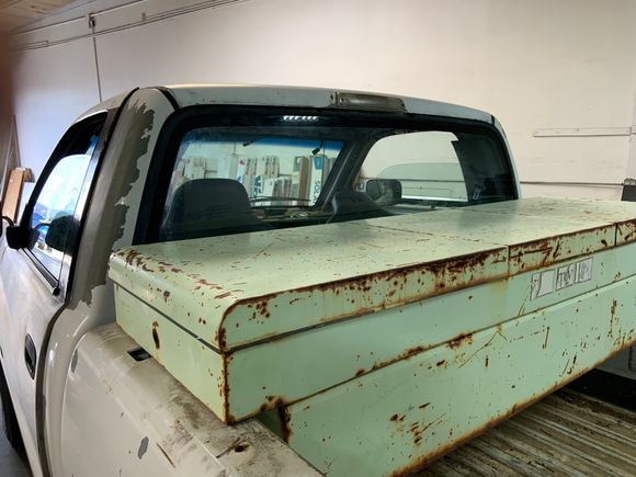 Picked up an old tool box off Craigslist for 40.00...A lot of surface rust, but structurally in good shape.