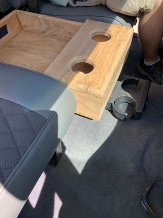 Seats and console reinstalled.  Still need to stain the console and secure it.