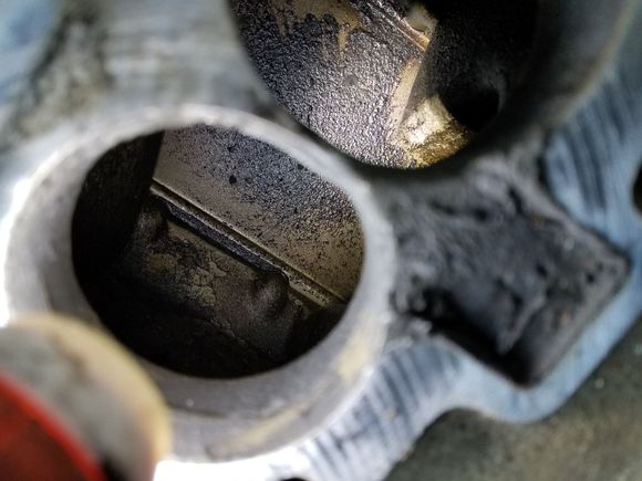 Both holes. I never have to add coolant. Barely any oil between 4k oil changes. Could go with whole new hughes set up or smthn, or could just go back factory p gasket kit thing. 249k on it, no rust, runs ex still. Hmmm. 