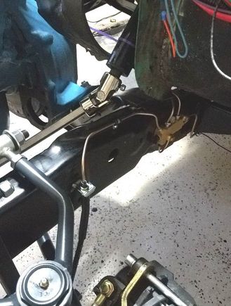 Driver side brake lines with the combo valve. I like it