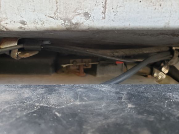in the middle you can see mode door lever underneath the hood