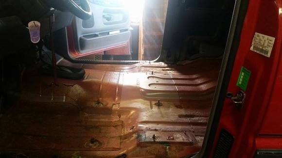 carpet came off without to much fuss. had to remove rear seat to get to bolts holding down the back part of the carpet. for an almost 19 year old truck, it looked pretty clean under it all.
