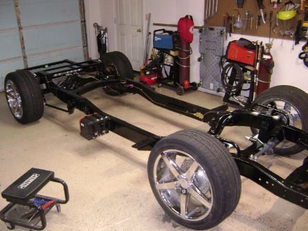 Suspension and wheels mounted. Itll squat a little with everything in. Its much lower. 