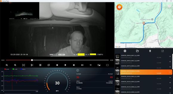 PC application data screen.