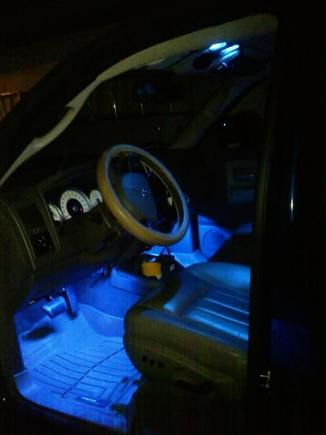 Blue LED interior lights