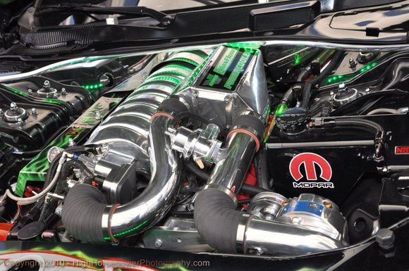 A privately owned, supercharged Dodge Charger SRT8 from the Mopar Midway