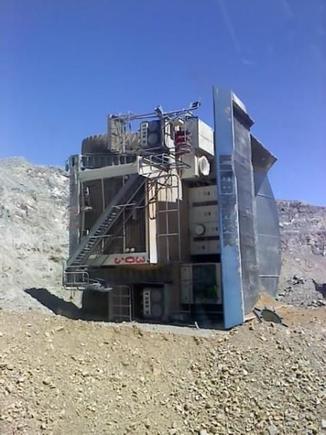 400 ton liebherr haul truck havin a real bad day. When right-side-up it rides on 16 foot tall bridgestones that run about $38,000.00 each
