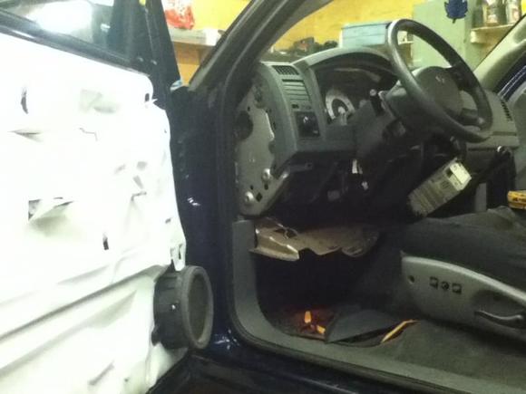 During the installation of Line out converter, speakers, sub,amp