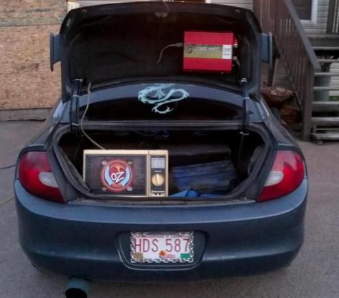 OSP 1500W Tiger Claw Pure Sine Wave Inverter &amp; Microwave Installed! (taillights before pic)
