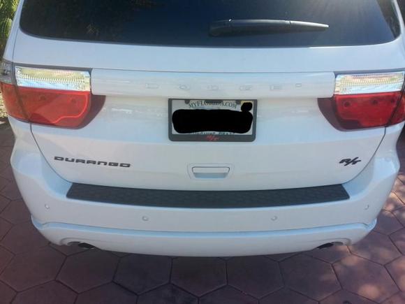 Emblems plasti dipped &amp; R/T license plate frame.