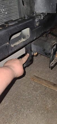 This is the Lower Radiator support bar that i'm going to notch and bolt a piece of steel to the back of to restore it's strength