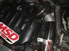 Complete custom port and polish on all internal plenum passages Top to bottom!,  thermal gaskets, heat resistant paint, 1 stage cooler ngk Plugs then oem NGKs , MSD to coil booster, up to 20% improvement on  electrical spark detonization! JEGS MAF sensor! 