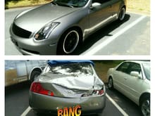 The before and after........wtf 
insurance totalled it of course