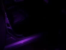 All purple lights inside and out