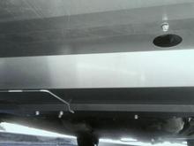 Aluminum undertray installed