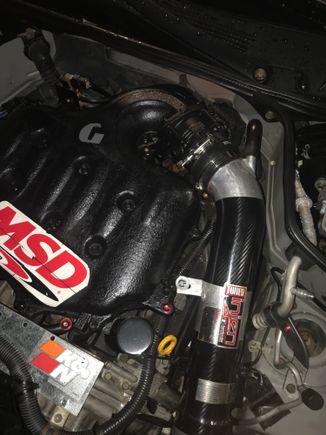 Complete custom port and polish on all internal plenum passages Top to bottom!,  thermal gaskets, heat resistant paint, 1 stage cooler ngk Plugs then oem NGKs , MSD to coil booster, up to 20% improvement on  electrical spark detonization! JEGS MAF sensor! 
