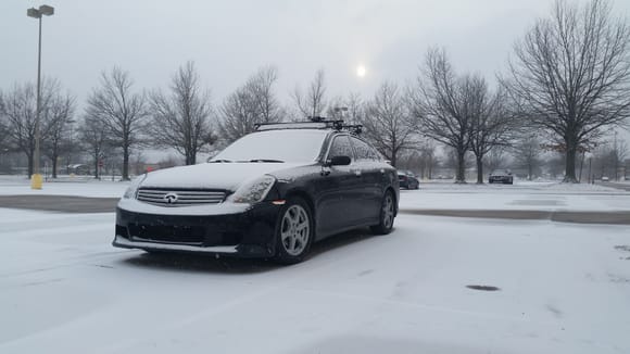 My car in the snow with current set up.