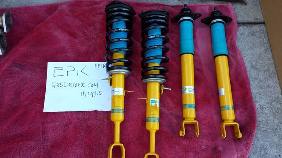 In with new.   I love this suspension.  May be paired with Eibach sways some time this year..not sure yet.