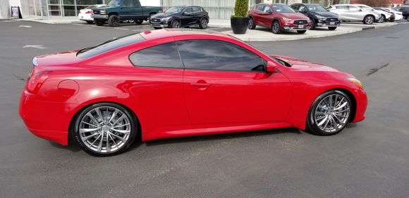 '11 S Coupe, 7AT, Uprev 5 stage engine map, dyno tune at 381hp, Injen dual long tube cold air intakes, RS-R lowering springs with 8kgf, Ark valvetronic exhaust, 101 octane Trick fuel, P-Zeros, Megan Racing strut bar