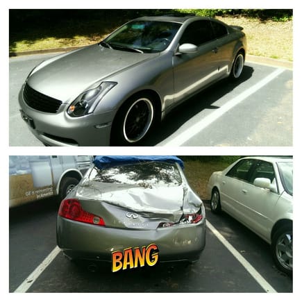 The before and after........wtf 
insurance totalled it of course