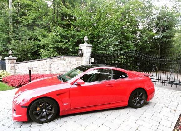 infiniti g35 red gtr style body kit#g35#redcar#monbb#bodykit#gtrstyle#34#infiniti#car#passion#flash#sun#love2ride