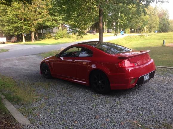 infiniti g35 , red , gtr body kit                        #g35#redcar#monbb#bodykit#gtrstyle#34#infiniti#car#passion#flash#sun#love2ride