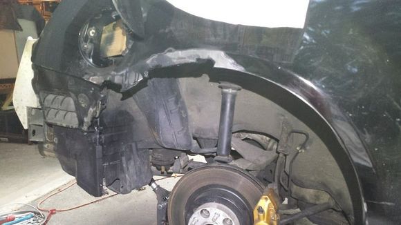 Current state of the rust repair - Inside of the panel is clean, thank god. No more rust.