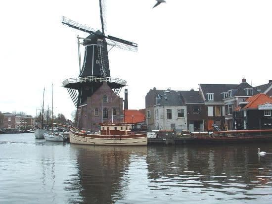 Haarlem Netherlands, had a small red light district (about 2 blocks) with mostly prostitution. The main windmill in the central area. No longer truly operational, mostly a showpiece.