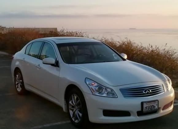 A G35X on Point Loma at dusk. Point Loma is a natural preserve on the Pacific Ocean, about 11 miles west of Downtown San Diego. The view is directly south towards the Pacific Ocean.