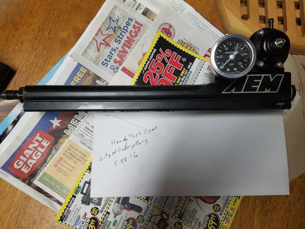 AEM fuel rail, fpr, fuel pressure gauge d16z6 Honda D Series Forum