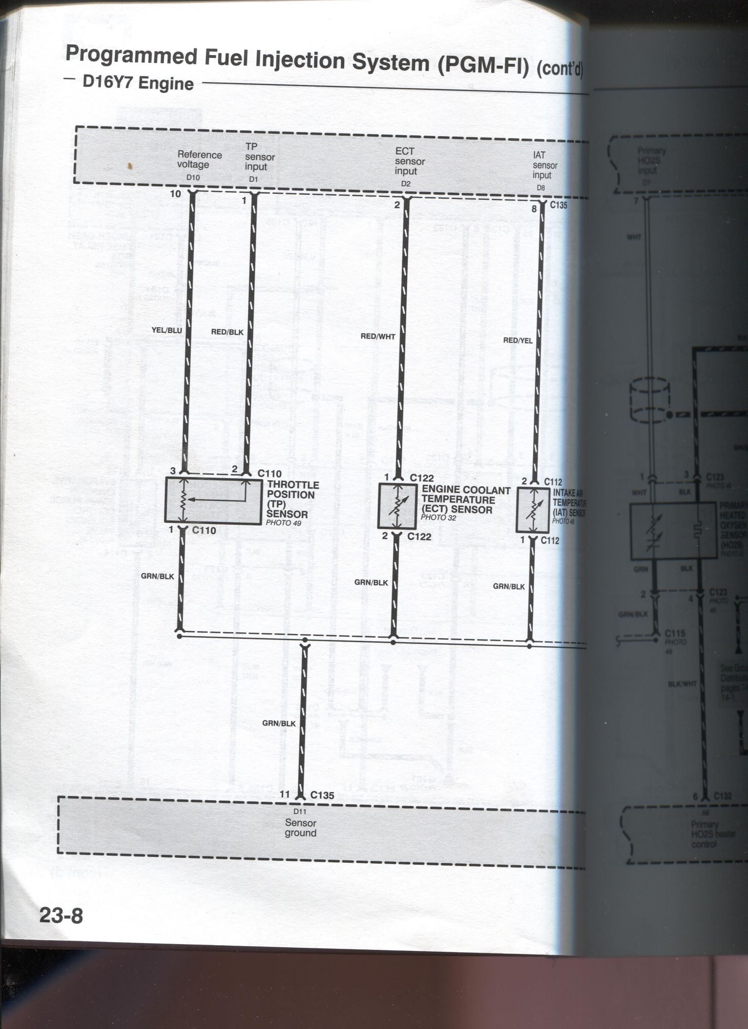 ecu to o2 sensor wiring diagram d16y7 auto po132 cel. HondaTech