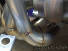 2.5" downpipe/dumptube front view 