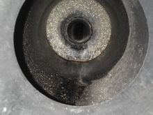 Also this is the inside of my muffler canister. All that speckly stuff is what I was talking about. Could it be the element from inside the cat? Smells kinda sulfurous but could just be from having my face in the exhaust. My friend insists the cat is clogged.