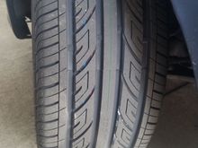 New tires. Comforser brand. Never heard of em but whatever. New is new.