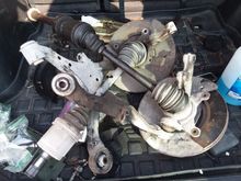 Both front control assemblies, I will sell the individual parts if wanted, its not all one thing
