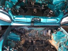 Spent a little time cleaning the engine bay today. No paint, no tucking... just a moderate clean and prep.