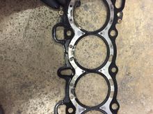 As you can see the headgasket was pretty blown 