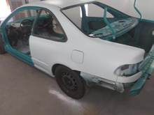 Bodywork on shell put into primer