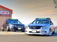 hubby & wifey owned matching accords with Thule Fairings & Racks.