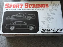 Swift spec r springs going on tomorrow