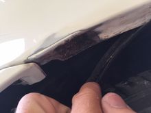 rust has been removed from quarter panel edge