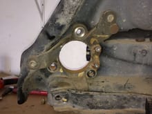Rear CR-V trailing arm with wheel bearing carrier